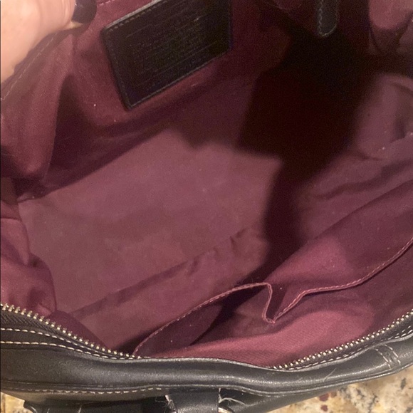 Coach Black Leather Shoulder Bag with Silver Hardware collection vintage gorge - Picture 6 of 6